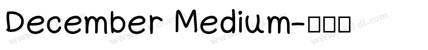 December Medium字体转换
